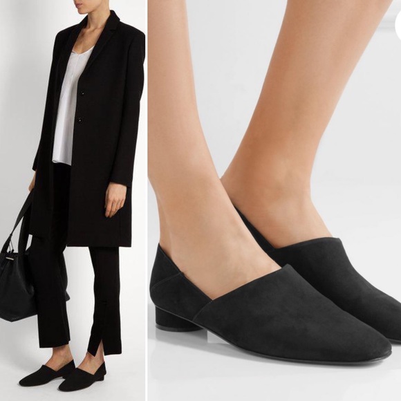 Noelle Suede Collapsibleheel Loafers 
